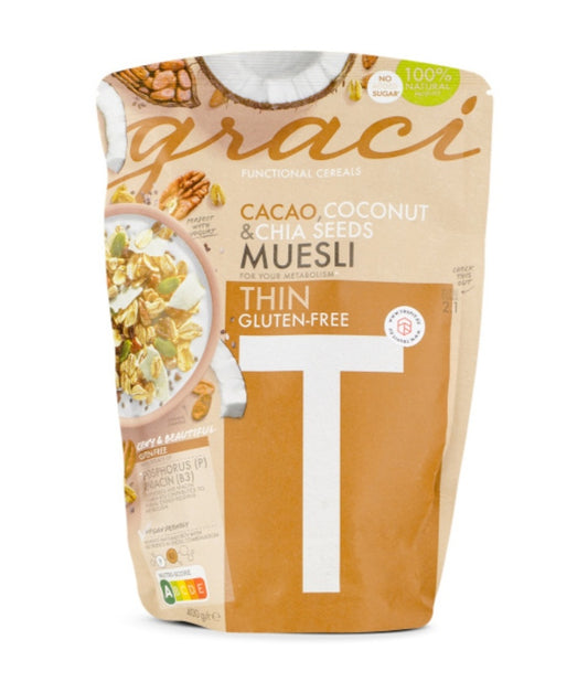 Graci Müsli Cacao, Coconut & Chia Seeds 400 g